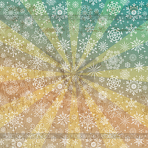 Christmas retro vintage frame with sunbeams - vector image