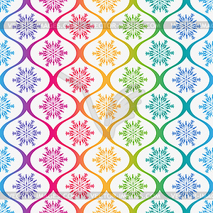 Seamless colorful pattern with rhombuses and - vector clipart