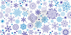 Seamless Christmas hand drown bi-color pattern - vector image