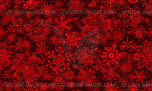 Seamless christmas dark red pattern with doodle - vector clipart