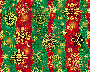 Seamless christmas pattern with doodle golden - vector clipart / vector image