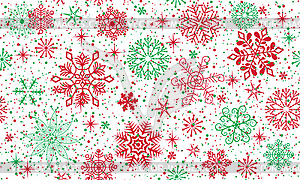 Bicolor seamless winter pattern with red and g - vector image