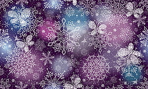 Festive dark seamless Christmas pattern with lace - vector clip art