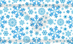 Seamless Christmas hand drown pattern with blue - royalty-free vector clipart