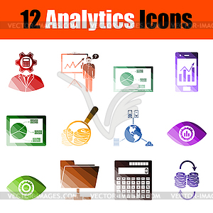 Analytics Icon Set - vector clip art