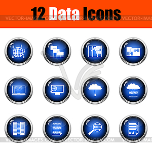 Data Icon Set - vector image