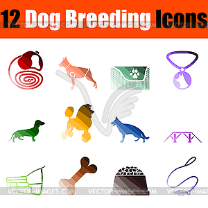 Dog Breeding Icon Set - vector clipart