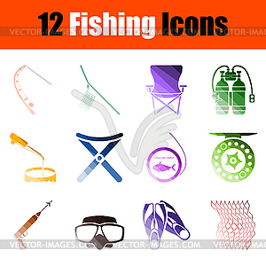 Fishing Icon Set - vector clipart