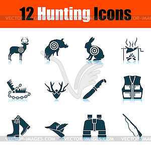 Hunting Icon Set - royalty-free vector clipart