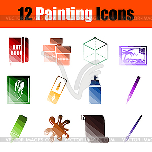 Painting Icon Set - vector clipart