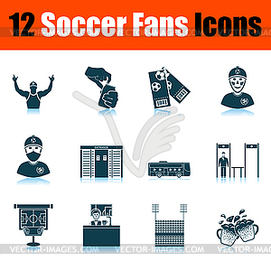 Soccer Fans Icon Set - vector clip art