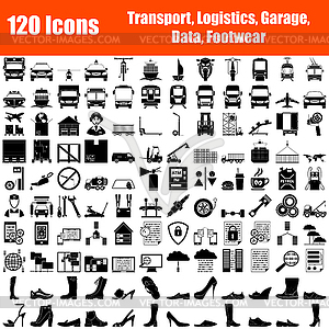 Set of 120 Icons - vector clipart / vector image