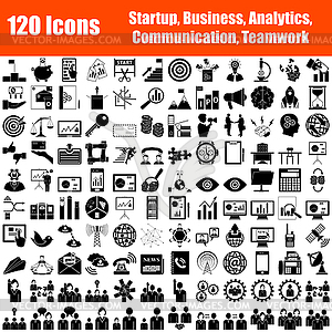 Set of 120 Icons - color vector clipart