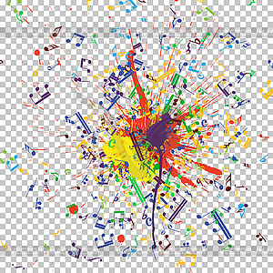 Musical grunge - vector clip art