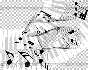 Musical note staff - vector clipart