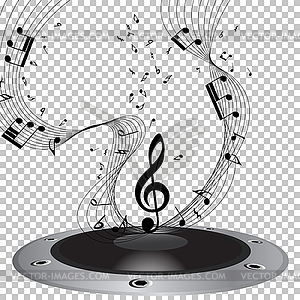 Musical note staff - vector clipart