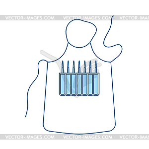 Artist Apron Icon - vector image