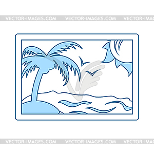 Landscape Art Icon - vector clipart