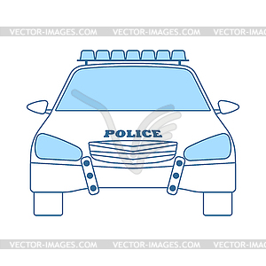 Police Car Icon - vector image