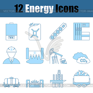 Energy Icon Set - color vector clipart