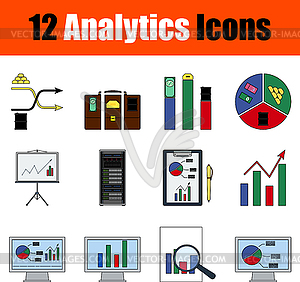 Analytics Icon Set - vector image