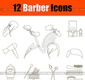 Barber Icon Set - vector image