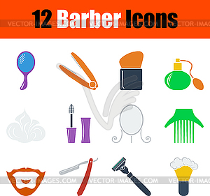 Barber Icon Set - vector image