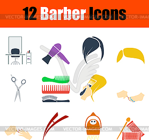 Barber Icon Set - vector clipart