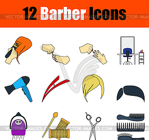 Barber Icon Set - vector clipart