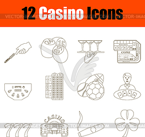 Casino Icon Set - vector image