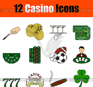 Casino Icon Set - vector image