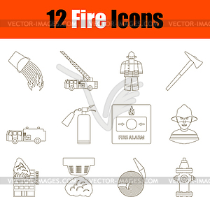 Fire Icon Set - vector clipart