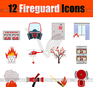 Fireguard Icon Set - vector clip art