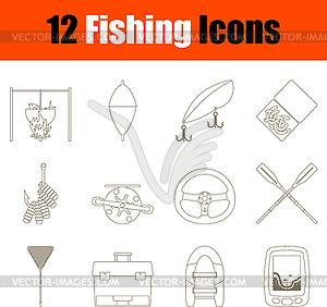 Fishing Icon Set - vector image