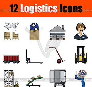 Logistics Icon Set - vector clip art