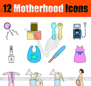 Motherhood Icon Set - vector clip art