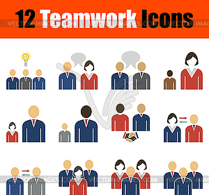 Teamwork Icon Set - vector clip art