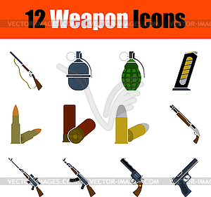 Weapon Icon Set - vector image