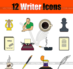 Writer Icon Set - vector clipart