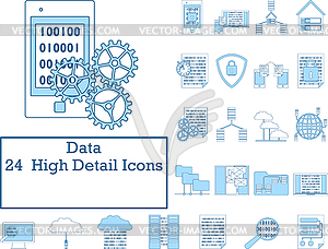 Набор иконок данных - изображение векторного клипарта
