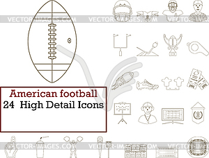 American Football Icon Set - vector clipart / vector image