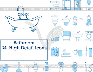 Bathroom Icon Set - vector clip art