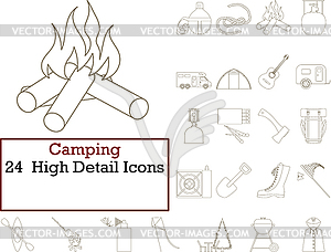 Camping Icon Set - vector image