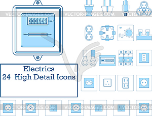 Electrics Icon Set - vector clipart / vector image