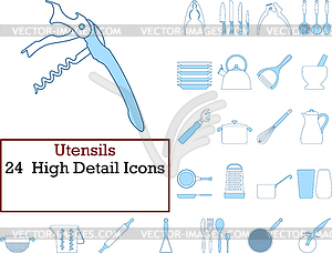 Utensils Icon Set - vector image