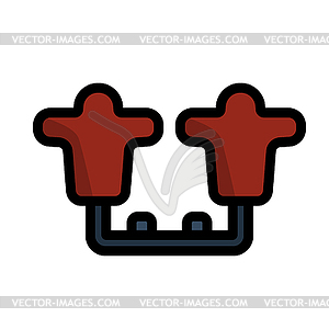 American Football Tackling Sled Icon - vector image