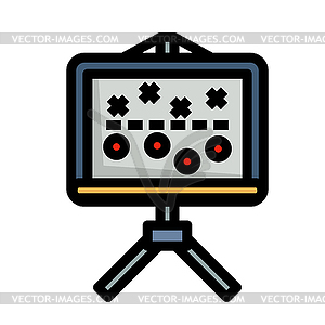 American Football Game Plan Stand Icon - vector clip art