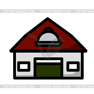 Caffe In Amusement Park Icon - royalty-free vector clipart