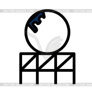 Roller Coaster Loop Icon - vector clip art