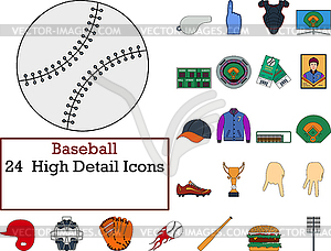 Baseball Icon Set - vector image